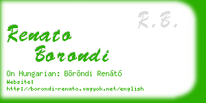 renato borondi business card