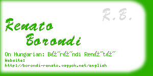 renato borondi business card